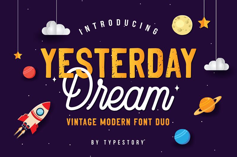 Yesterday Dream Script Schriftart