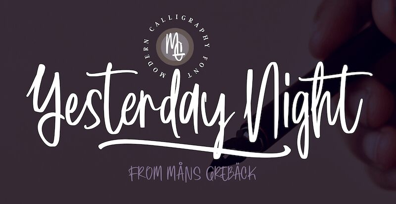 Yesterday Night Schriftart