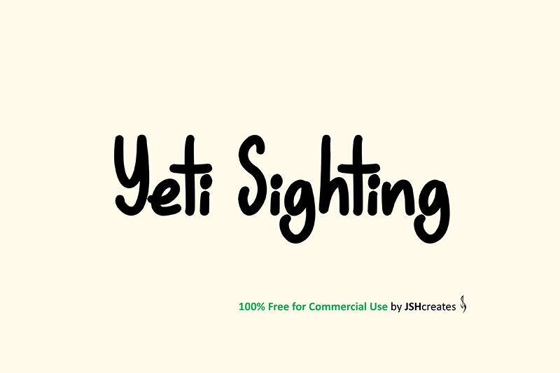 Yeti Sighting 字体