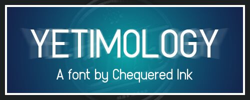 Yetimology Schriftart