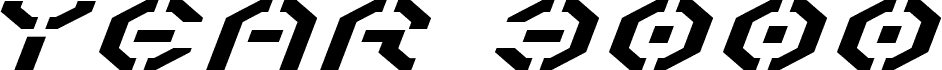 معاينة خط Year 3000 Expanded Italic