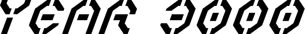 معاينة خط Year 3000 Italic