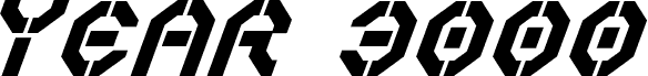 معاينة خط Year 3000Bold Italic