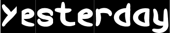 Vorschau der Schriftart Yesterday-Inverse