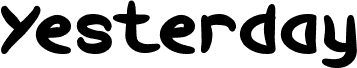 Vorschau der Schriftart Yesterday