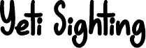 Yeti Sighting font