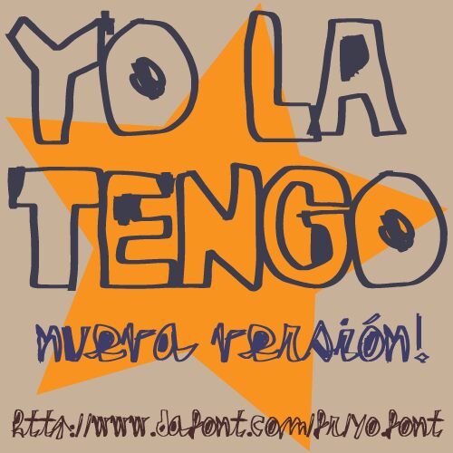 yo la tengo Schriftart