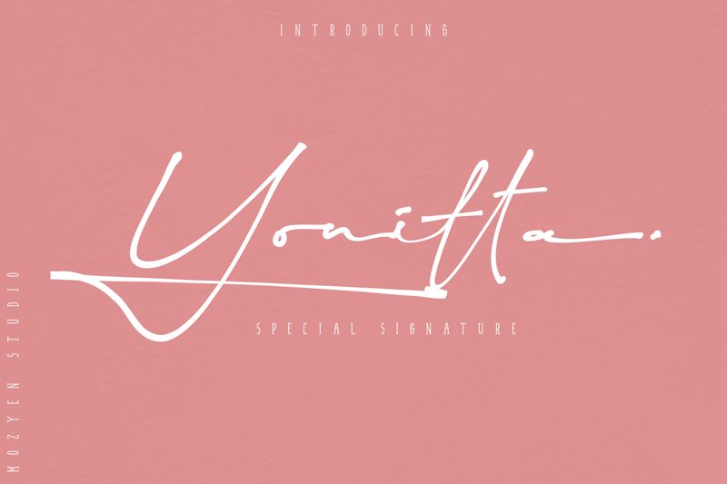 Yonitta Signature Czcionka