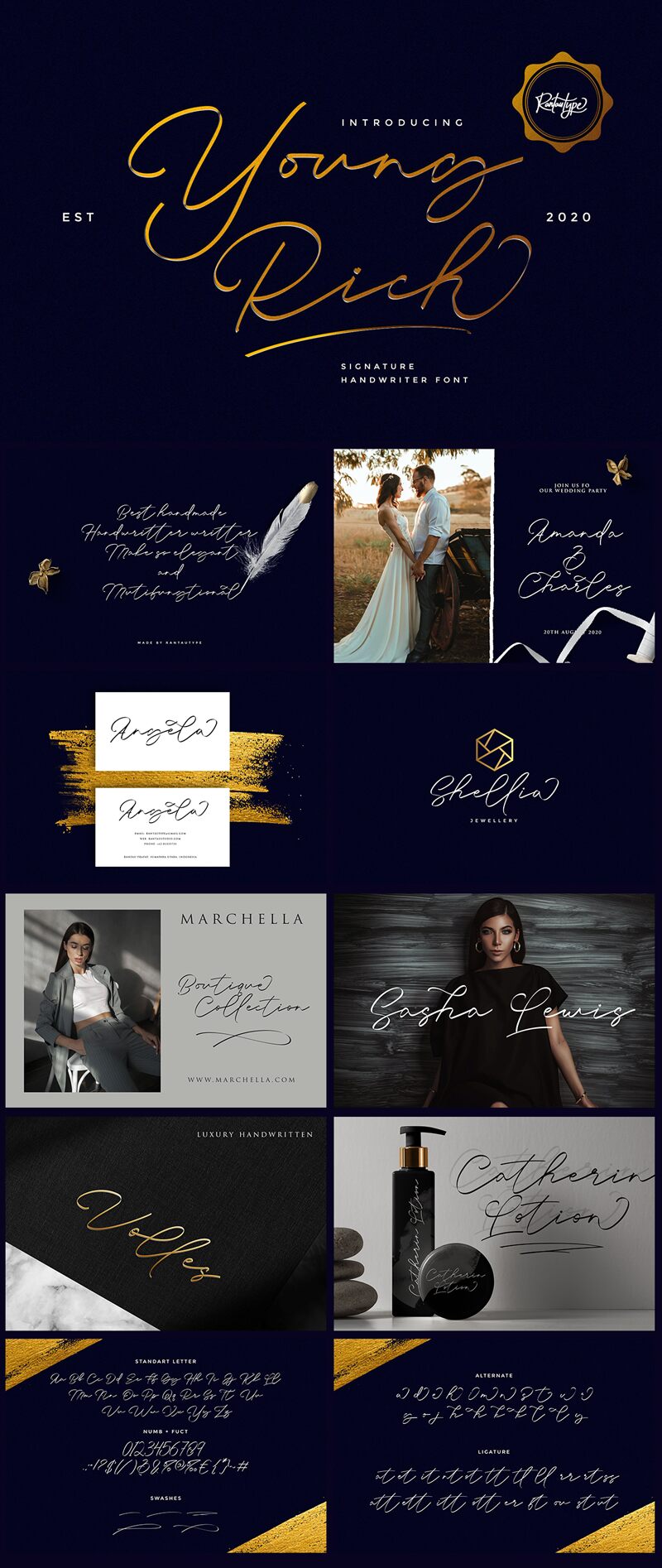 Young Rich Druh písma