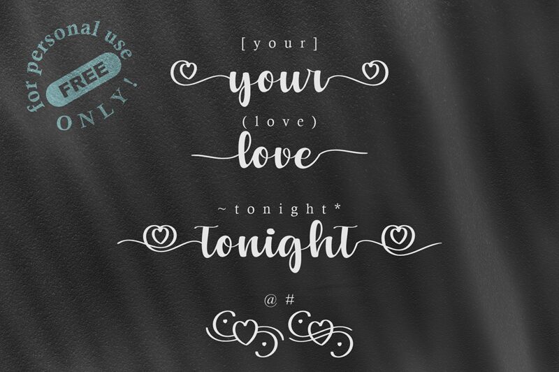 Your Love Tonight フォント