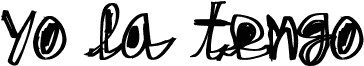 Preview of the yo la tengo font