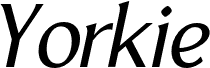 YorkieDEMO-LightItalic