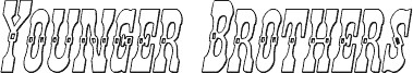 Podgląd czcionki Younger Brothers 3D Italic