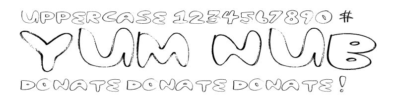 yum nub extended Schriftart