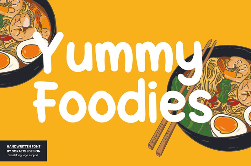 Yummy Foodies Schriftart