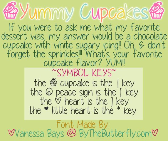 YummyCupcakes Шрифт