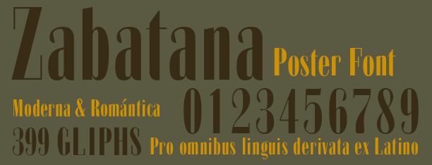 Zabatana Poster Carattere