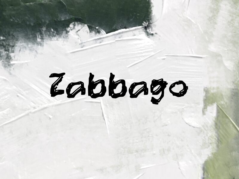 Zabbago font presentation and specimen