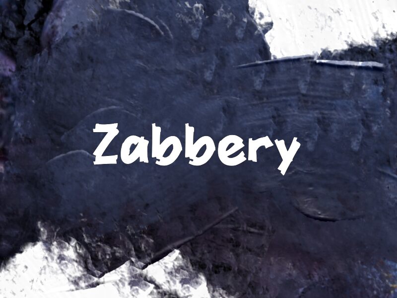 Zabbery font presentation and specimen