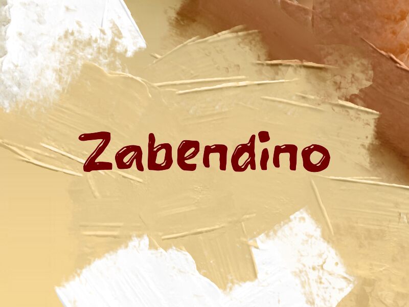 Prezentacja i próbka wizualna czcionki Zabendino