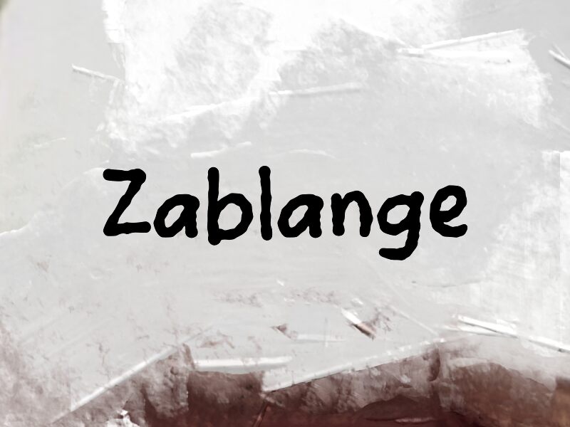 Zablange font presentation and specimen