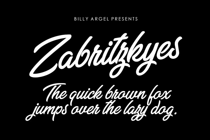 Zabritzkyes Personal Use font