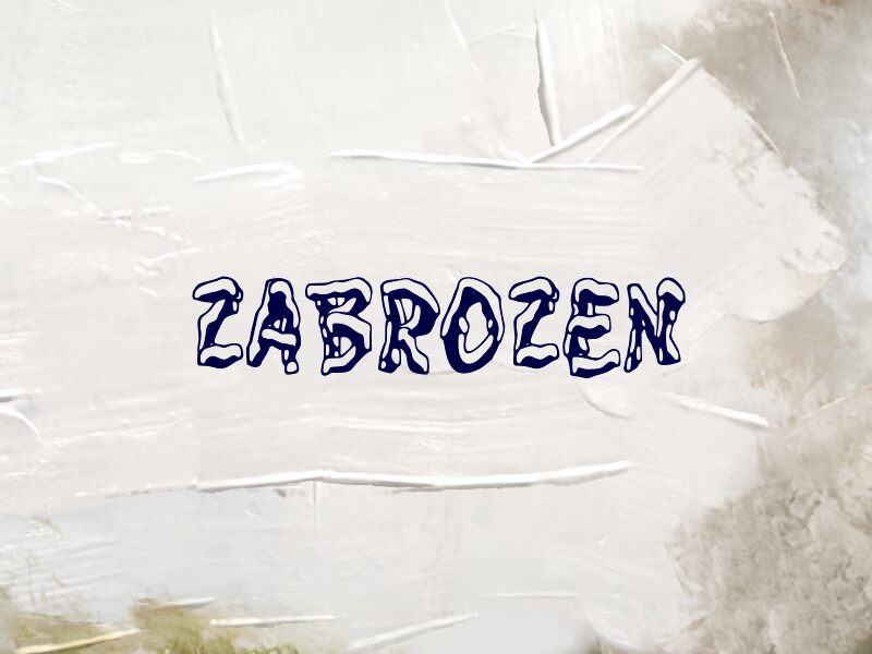 ZABROZEN font presentation and specimen