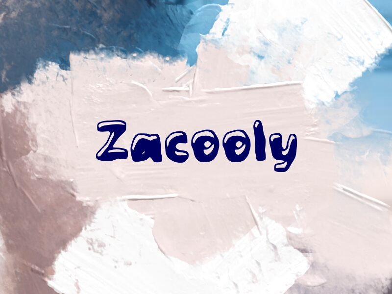 Présentation et spécimen de la police Zacooly