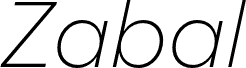 Zabal DEMO ExtraLight Italic