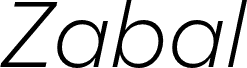 Zabal DEMO Light Italic