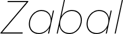 Zabal DEMO Thin Italic