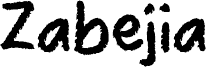 Preview of the Zabejia font