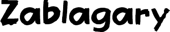 Zablagary písmo