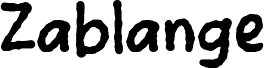 Preview of the Zablange font