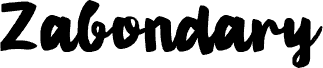 Zabondary 字体预览