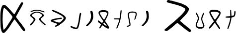 Zaglimydi Font Regularフォントのプレビュー