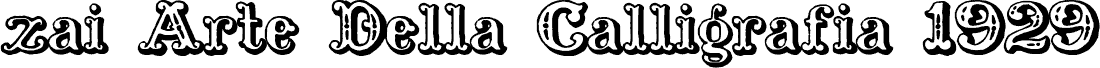 zai Arte Della Calligrafia 1929