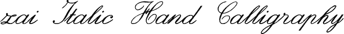 zai Italic Hand Calligraphy