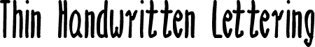 zai Thin Handwritten Lettering