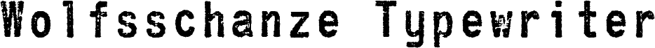 zai Wolfsschanze Typewriter