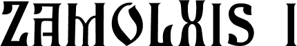 Preview of the Zamolxis I font