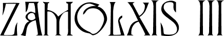 Preview of the Zamolxis III font