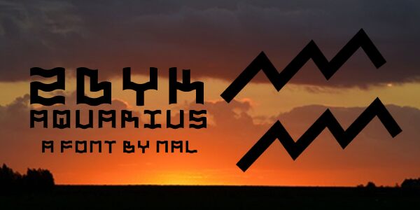 Zdyk Aquarius Czcionka