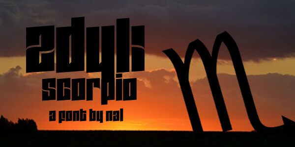 Zdyk Scorpio Czcionka