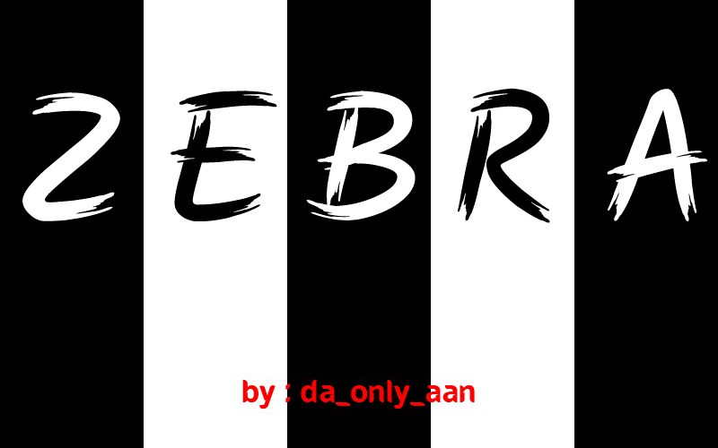 ZEBRA Schriftart