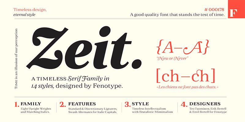 Zeit Light Schriftart