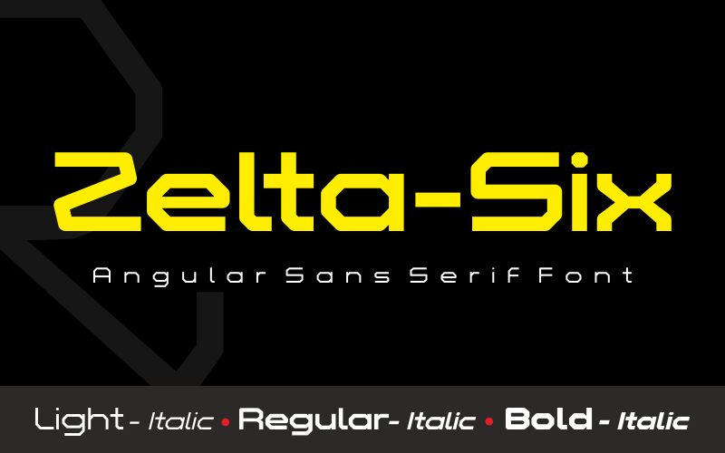 Zelta-Six Schriftart