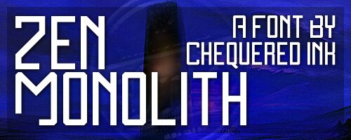Zen Monolith Czcionka