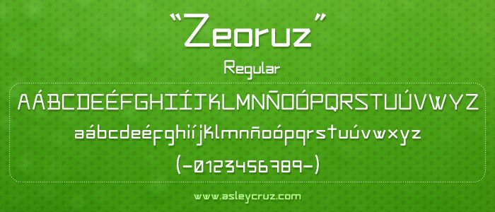 Zeoruz Schriftart