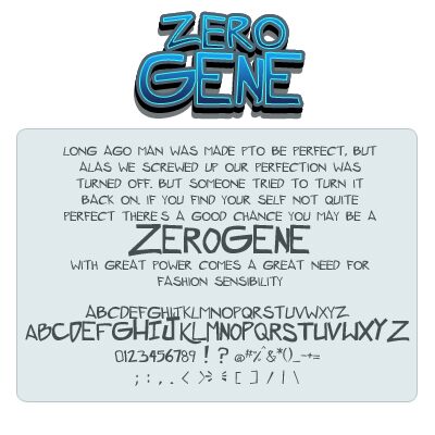 ZeroGene Schriftart